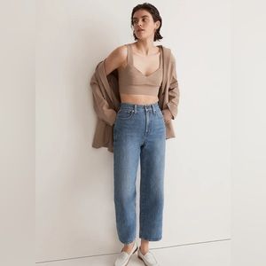 Madewell Perfect Vintage Wide-Leg Crop Jean in Cresslow Wash 27 Denim Pant